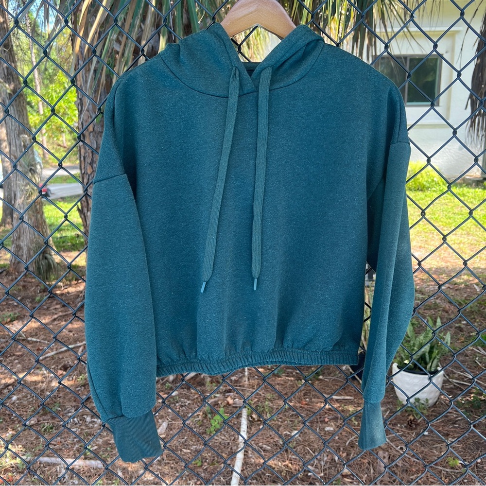 Gaiam Women's Green Hoodie Sweatshirt Hooded Medium
